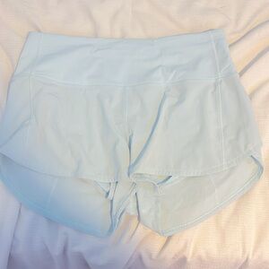 Lululemon Powder Blue Speed Up High-Rise Lined Short 2.5" size 8